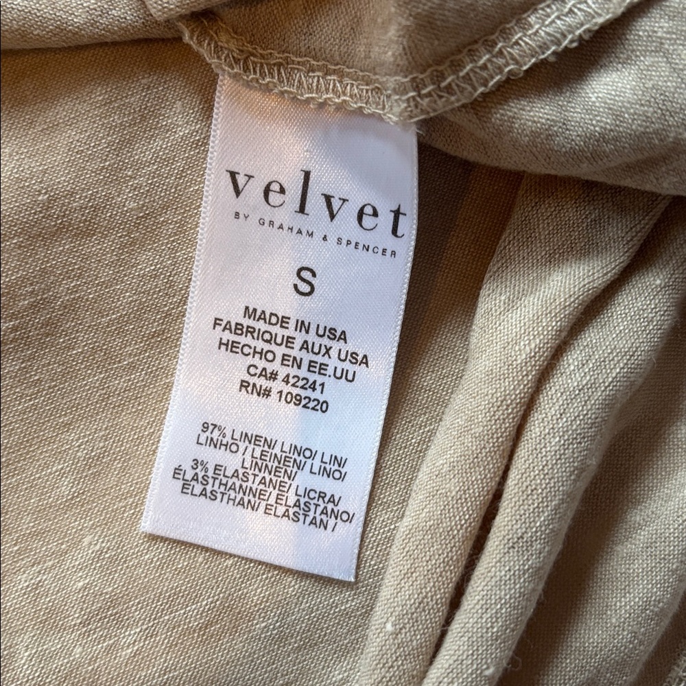 Velvet by Graham & Spencer Casey Linen Crew Neck Tee in - Picture 8 of 8